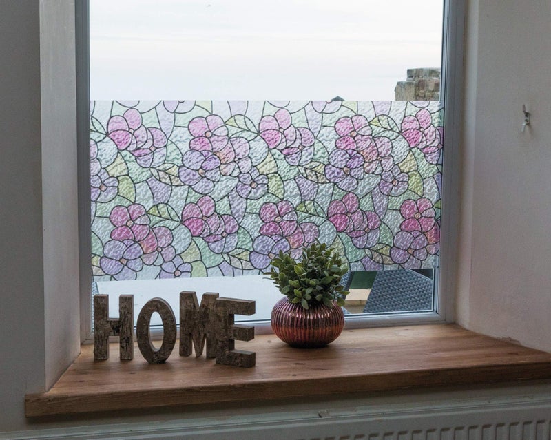 d-c-fix DC Fix Pansies Red Window Film, 45 cm x 1,5 m, Floral Translucent Print Multicolor - Image 2