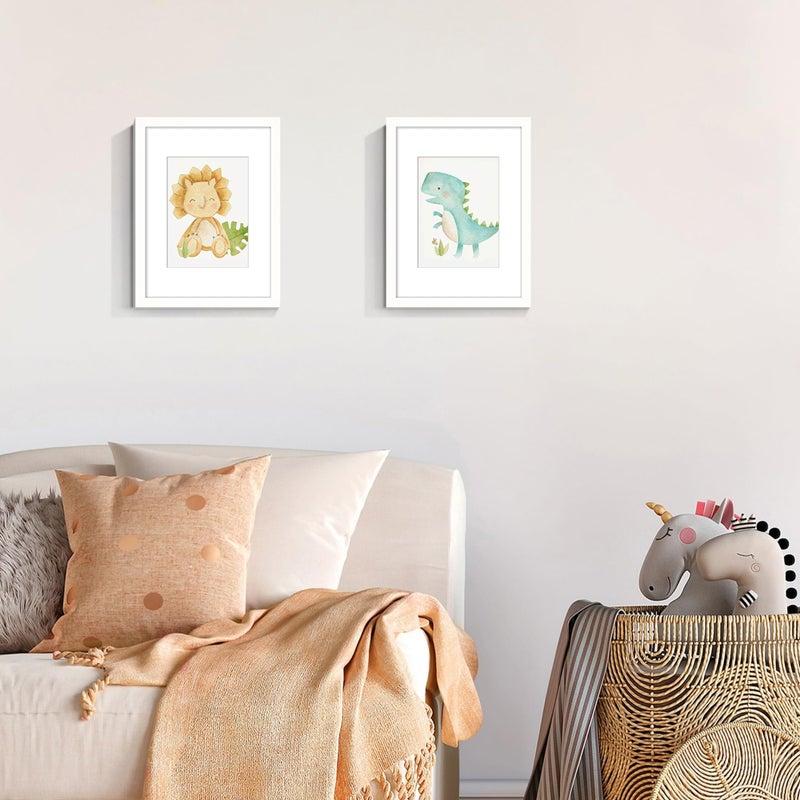 أبس سيمبلز upsimples 9x12 صورة إطار الصورة مجموعة 5 صور 6 × 8 مع حصيرة أو 9x12 بدون إطارات صور معرض الحائط الأبيض - Image 2