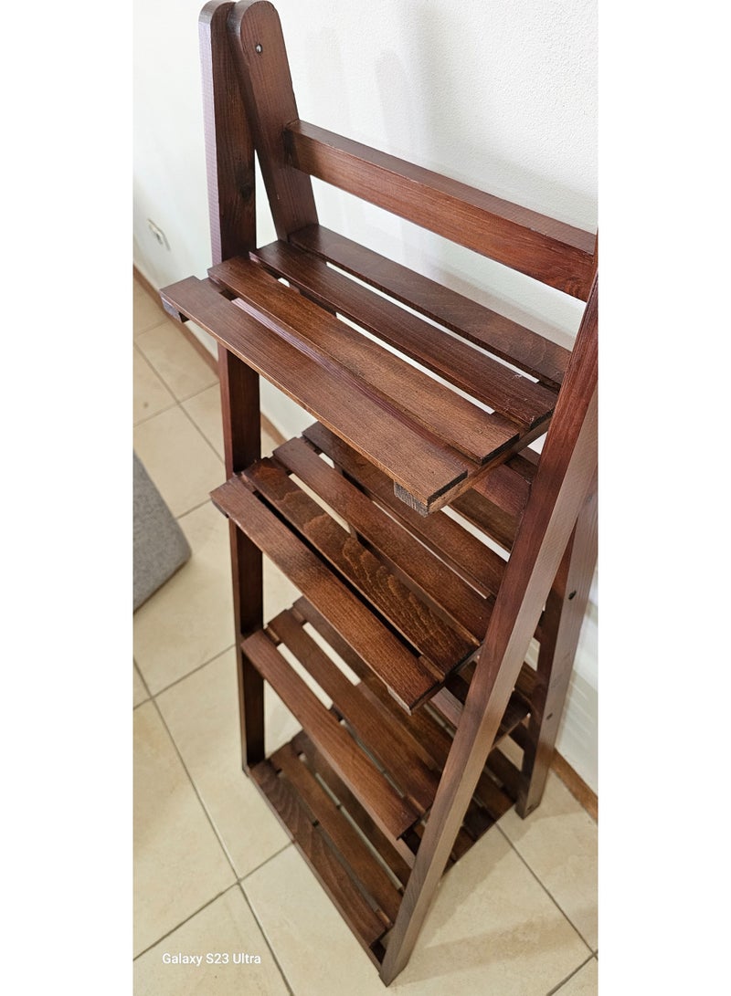 M Furniture - wood stand decor 40cm brown - Image 4