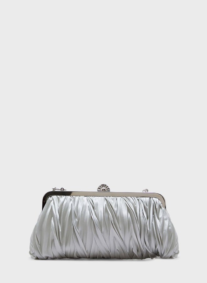 Diamante Clasp Frame Evening Clutch Bag - Image 2