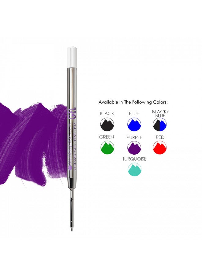 Monteverde إعادة تعبئة مونتيفيردي كابلس سيراميك جل بنفسجي لتناسب أقلام باركر الجافة، نقطة رفيعة، 2/عبوة (P422PL)