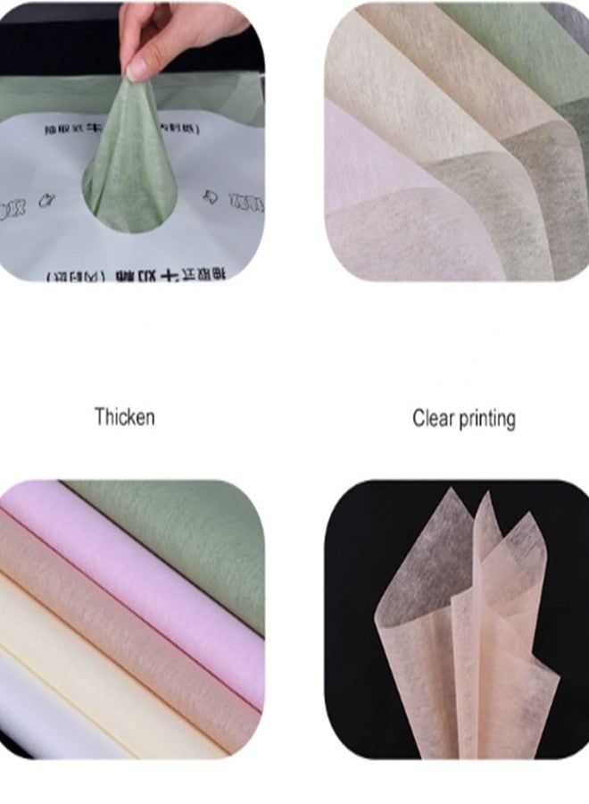 OUKEYI 145 Sheets Korean of Cotton Wrapping Flower Paper Non-Woven Floral Wrapping Paper, Waterproof Pleated Withdrawable Flower Bouquet Lining Paper Flower Shop Supplies Floral Gift Packaging Paper - Image 5
