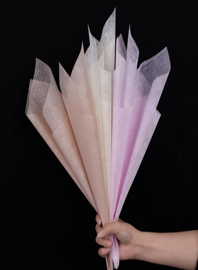 OUKEYI 145 Sheets Korean of Cotton Wrapping Flower Paper Non-Woven Floral Wrapping Paper, Waterproof Pleated Withdrawable Flower Bouquet Lining Paper Flower Shop Supplies Floral Gift Packaging Paper - Image 1