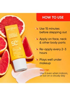 Dot & Key Vitamin C + E Super Bright Sunscreen Spf 50|Water-Light,Uva/Uvb & Blue Light Protection|For Even Toned & Glowing Skin|With Liquid Spf 50+++|No White Cast,|For All Skin Types|80G?,Pack Of 1  - Image 5