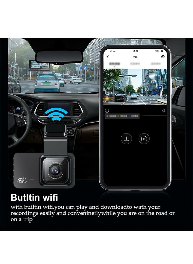 Egg - UHD 4K Dash Cam for Cars Front and Rear Dual Lens Front 3840*2160P Rear Lens Built-In WiFi G-Sensor With GPS Car DVR Video Recorder - Image 1