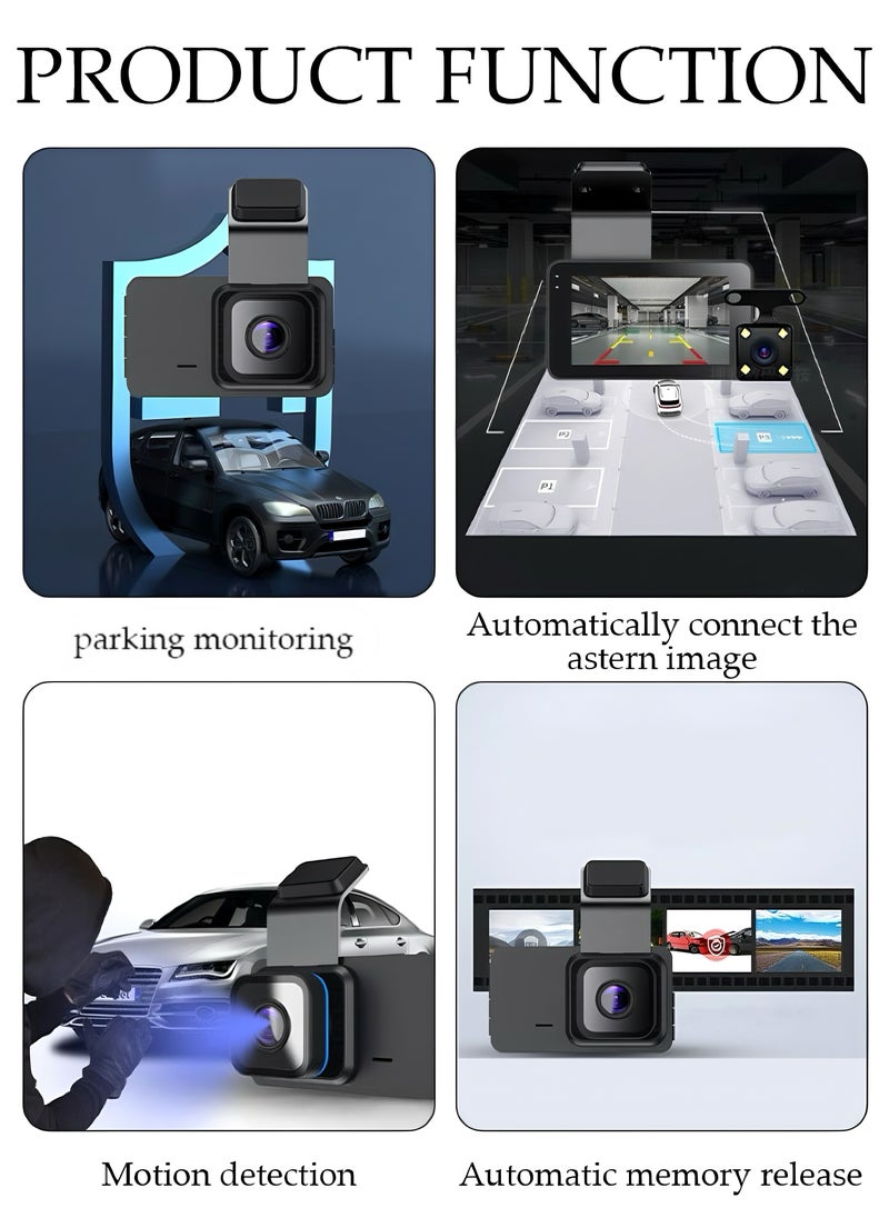 Egg - UHD 4K Dash Cam for Cars Front and Rear Dual Lens Front 3840*2160P Rear Lens Built-In WiFi G-Sensor With GPS Car DVR Video Recorder - Image 1
