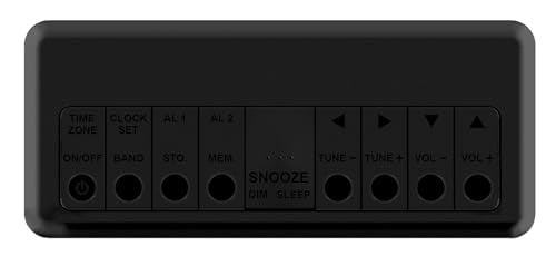 Emerson CK2023AM/FM Dual Alarm Clock Radio with 0.6" Blue LED Display, 4-Level dimmer, and Wake to Radio/Buzzer Alarm, Black - Image 3