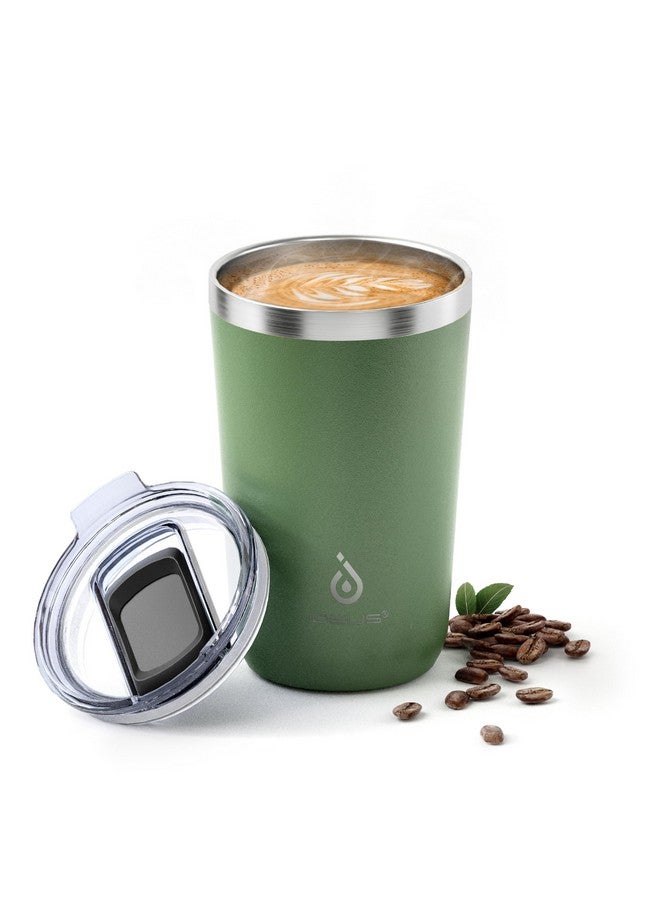 Ideus 20 oz Tumbler, Travel Coffee Mug with Splash Proof Sliding Lid, Double Wall Stainless Steel Vacuum Insulated Coffee Mug for Home and Office, Keep Beverages Hot or Cold, Avocado Green - Image 1