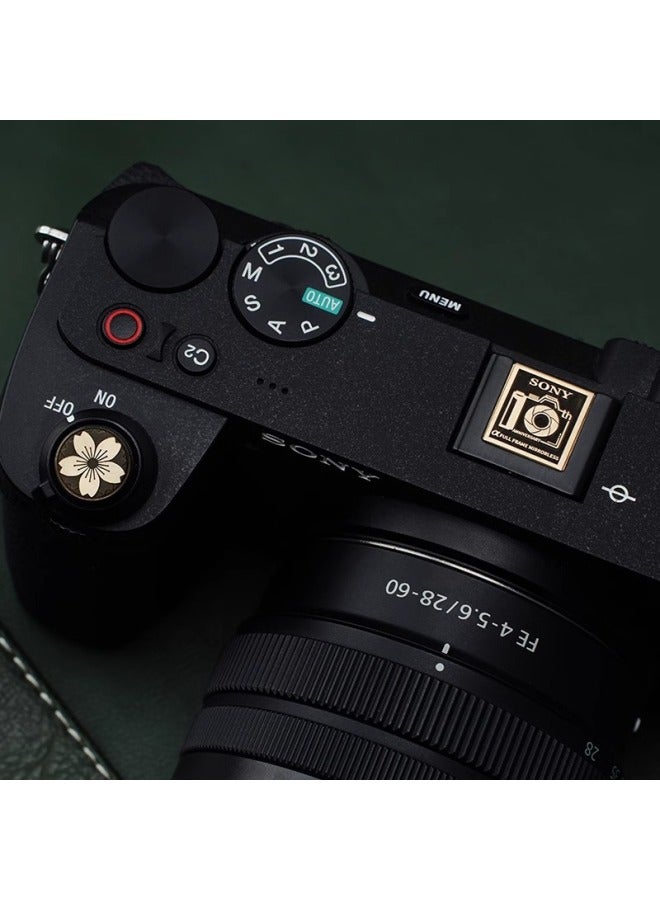 For Sony Zve10 Second Generation Camera Hot Boot Cover A7c Second Generation A6400a7m4a7m3 Hot Boot A67006000-Color:Sony Sakura Hot Shoe Cover + Paste Sakura Button - Aluminum Alloy - Image 4