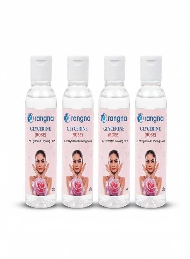 Rangna Glycerine Pure & Refined Liquid, Multi-Purpose Vegetable Glycerine, Used For Chaffing, Moisturizing, Uneven Skin Tone, Dryness, Dark Spot, Wrinkles, Aging, Natural, Soft & Glowing Skin- 50G (RAGL7001, Pack of 4) - Image 1