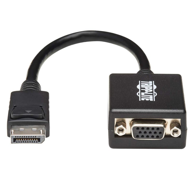 TRIPPLITE DisplayPort to VGA Video Adapter, DP to VGA Video Converter, Active Display Adapter (M/F), 6 in. (P134-06N-VGA), Black (Pack of 5) - Image 5
