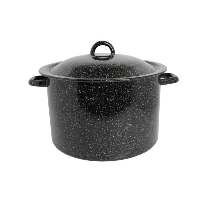 775QT ENAMEL STOCK POT BLACK