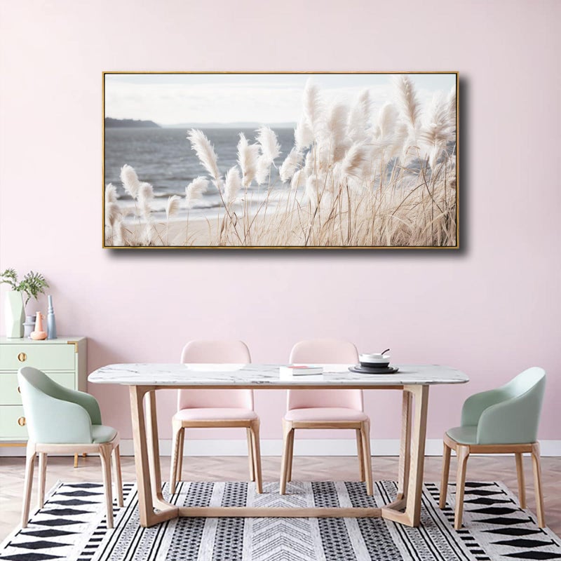 VHMING Framed Wall Art Artwork Decor Nature Wall ArtReedSeascape Wall Decor for Bedroom Living Room Decoration Home Kitchen Office 20" x 40" - Image 3