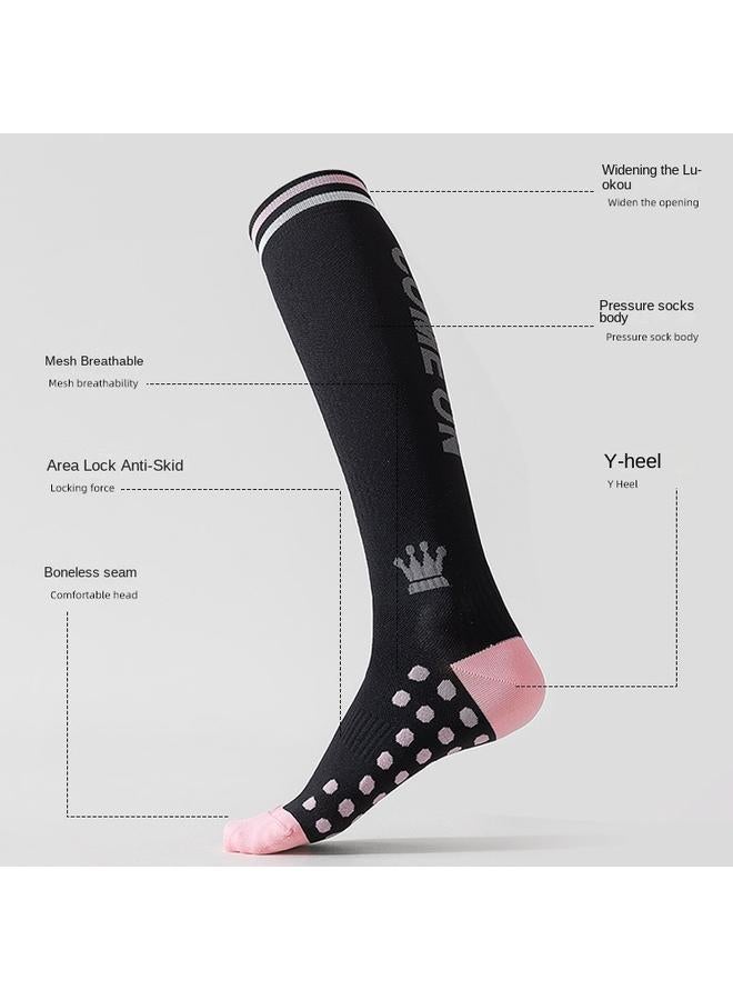 Bluejw Yoga Socks Children Running Fitness Sports Pressure Socks Color Matching Pilates High Elastic Thin Leg Long Tube Socks - Image 4