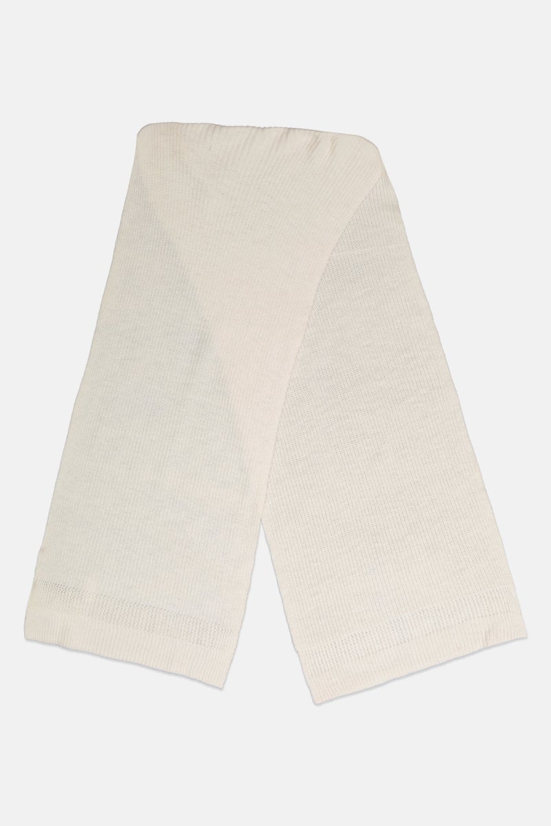 Armani Exchange Women Knitted Scarfs 200 x 50 cm, Off White  - Image 1