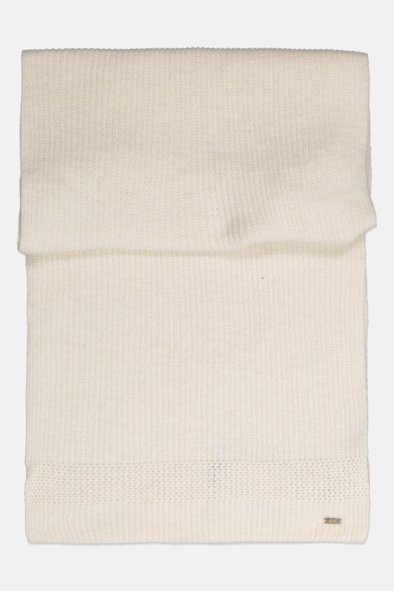 Armani Exchange Women Knitted Scarfs 200 x 50 cm, Off White  - Image 2
