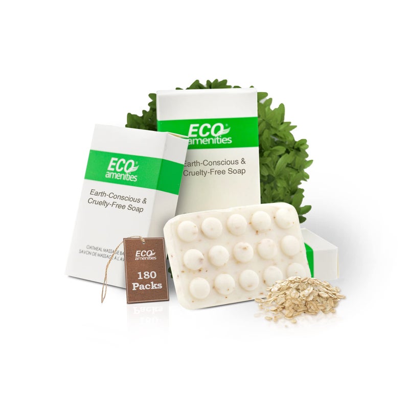 ECO Amenities Spa Paper Box Individually Wrapped 15 ounce Oatmeal Massage Soap 180 Bars per Case by ECO Amenities