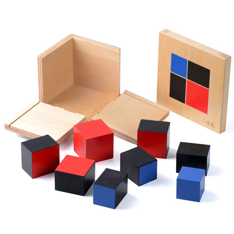 Montessori Binomial CubeMontessori Math Toys Sensorial Materials for ToddlersKids