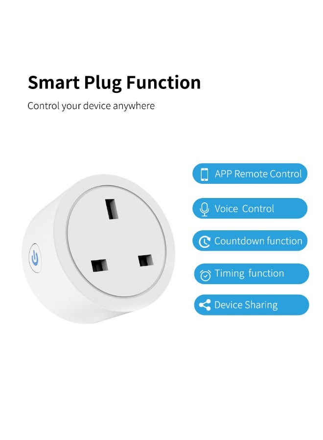 Wifi 16A UK Smart Plug Mini Power Monitor Socket Remote Vioce App Control Timing Smart Home Work With Tuya Google Home Alexa  - Image 2