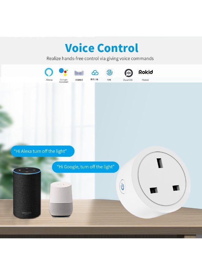 Wifi 16A UK Smart Plug Mini Power Monitor Socket Remote Vioce App Control Timing Smart Home Work With Tuya Google Home Alexa  - Image 4