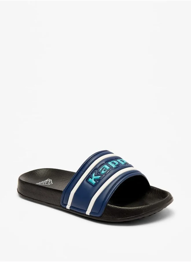 كابا Boys Logo Applique Slip-On Slides