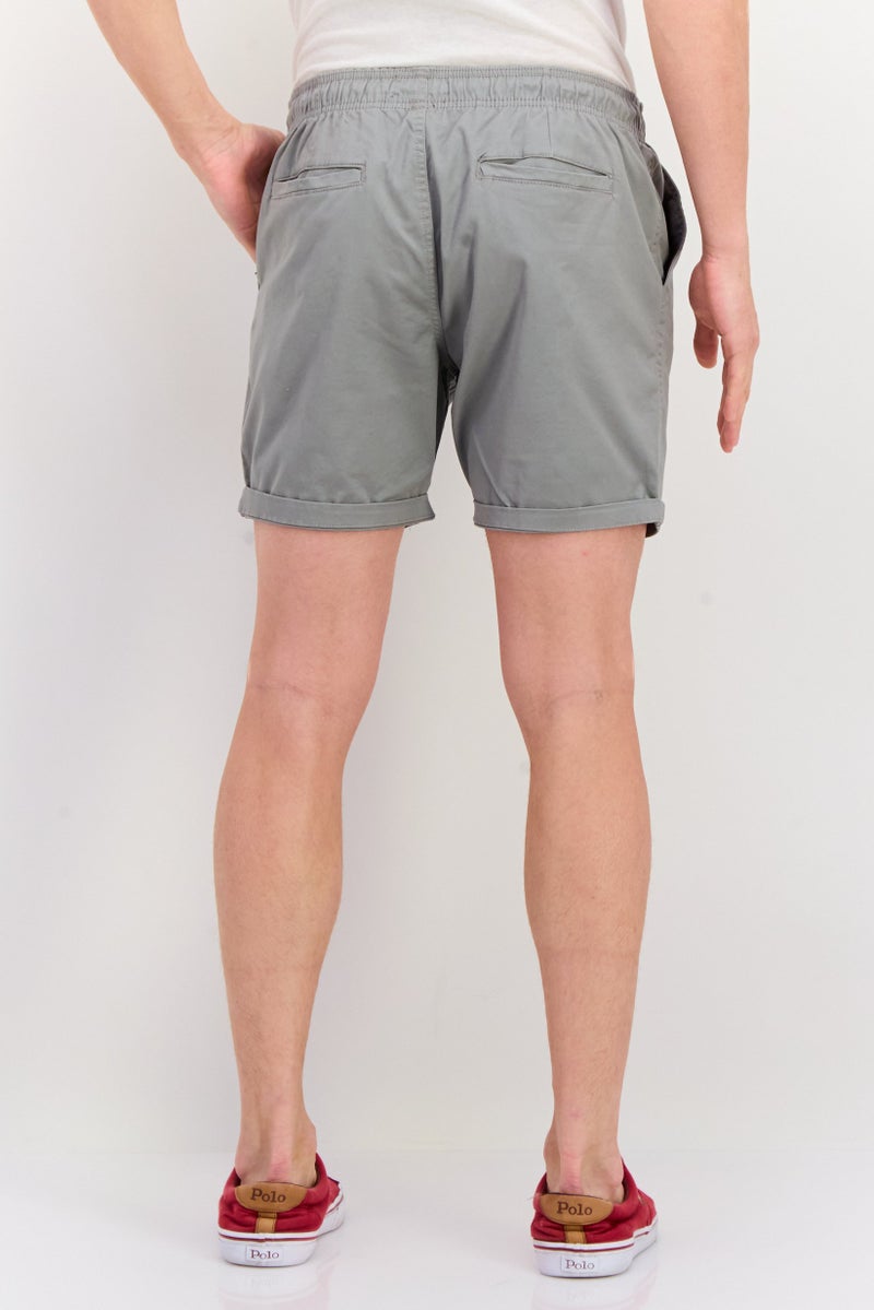 GOOD FOR NOTHING Men Brand Logo Chino Pants, Grey - Image 3