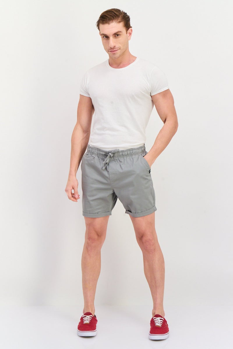 GOOD FOR NOTHING Men Brand Logo Chino Pants, Grey - Image 4