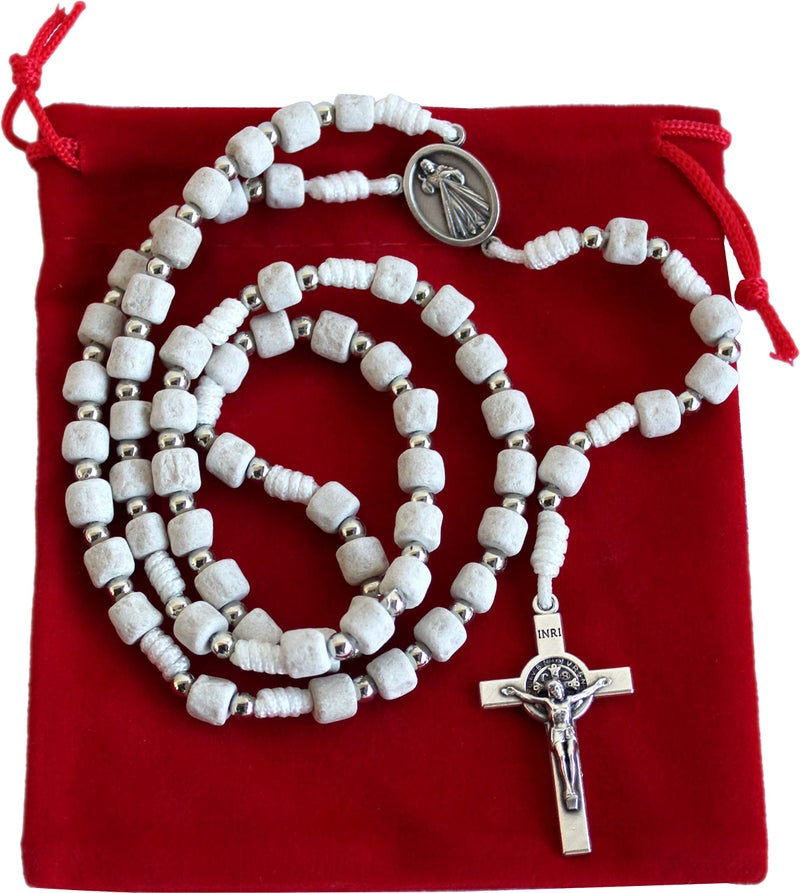 Holy Land Market Holy Land Market Womens Bead Style Medjugorje Rosary  Handcrafted from Apparition Hill Stones 20 in 