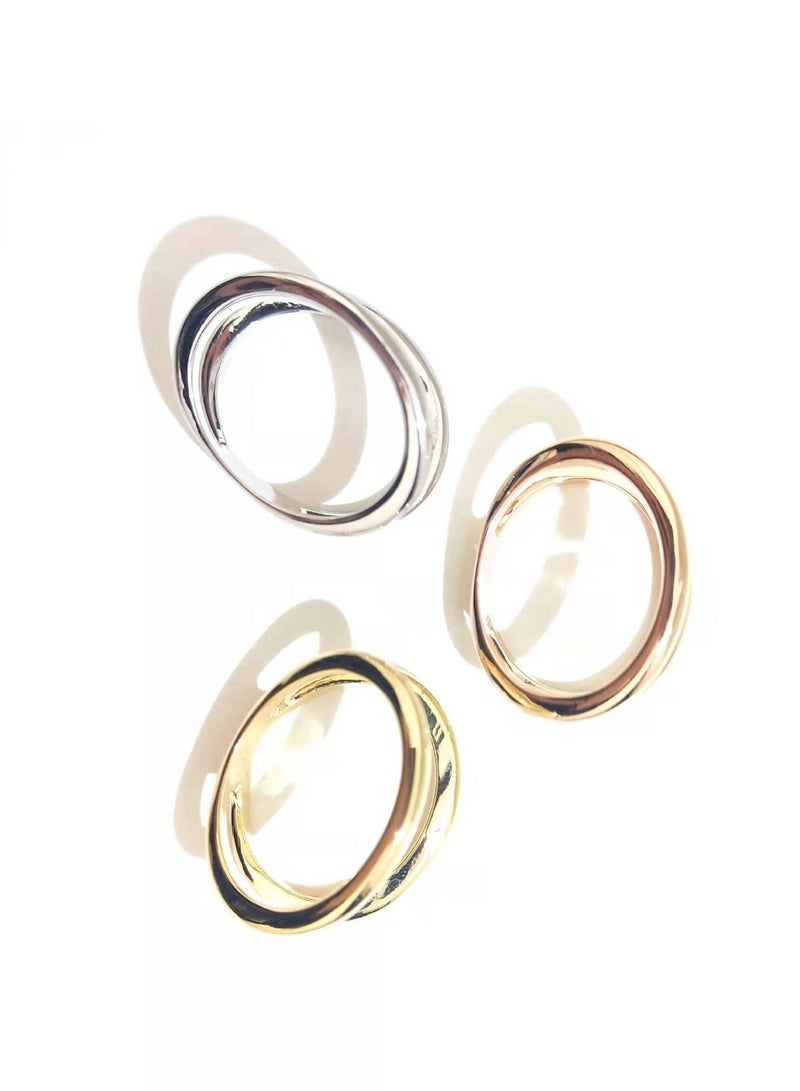 RARELY 3Set Of Two Small Circle Fashionable Women's Scarf Buckl Brooch Ring Shawl Clip Gewelry Accessories  - Image 4