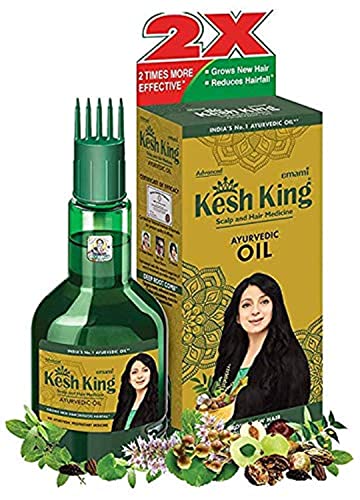 KESH KING Ayurvedic Hair Oil | Herbal Oil with Bhringraj & Amla | Enhance Hair Growth | Reduce Hairfall | Nourishes Scalp | Provides Long & Thick Hair | 3.38 Fl Oz/100ml - Image 1