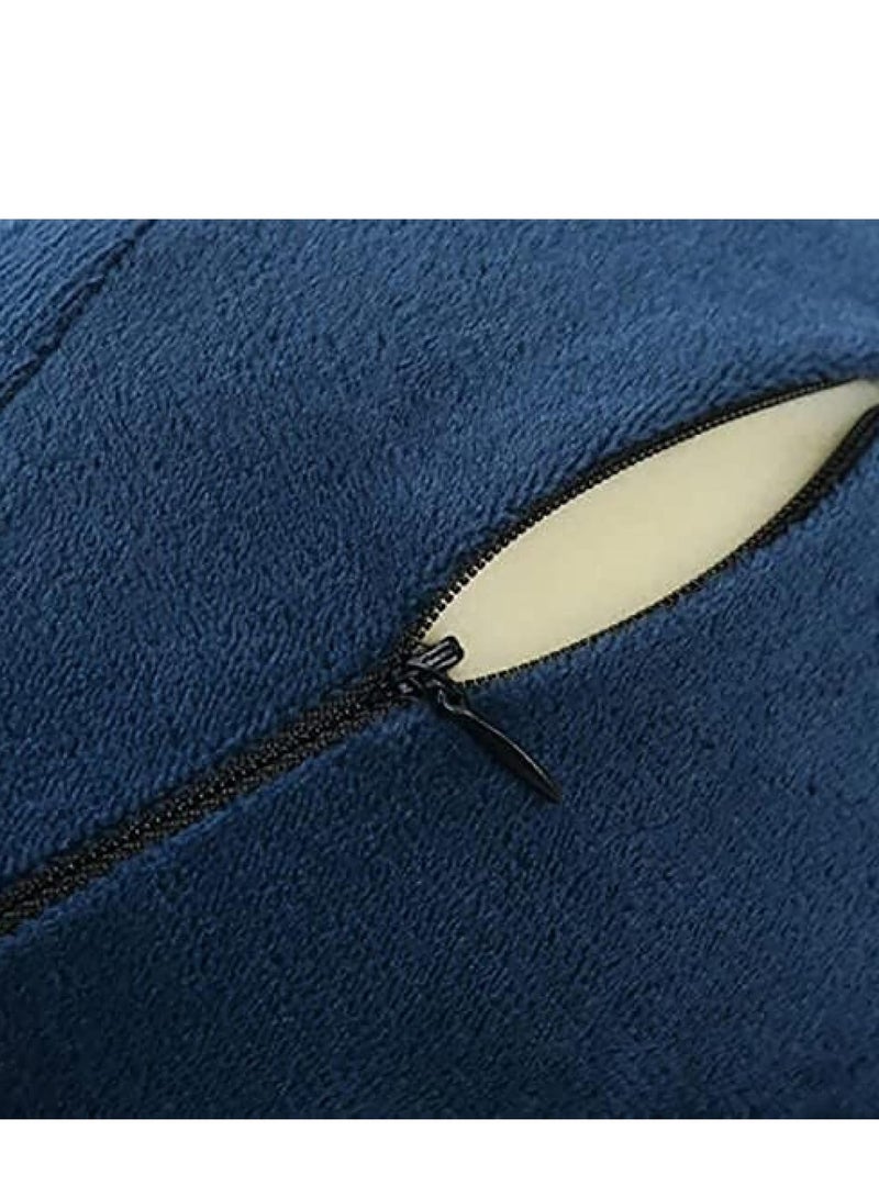 Knee Pillow for Side Sleepers  Memory Foam Leg Pillow for Side Sleeping Knee Pillow for Hp Pain Relief-Sciatica Pain Relief Blue  - Image 4