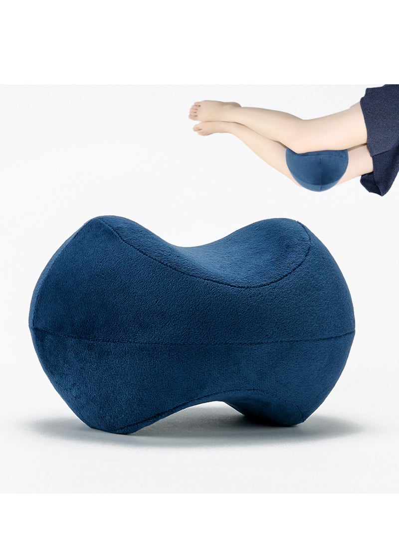 Knee Pillow for Side Sleepers  Memory Foam Leg Pillow for Side Sleeping Knee Pillow for Hp Pain Relief-Sciatica Pain Relief Blue  - Image 1