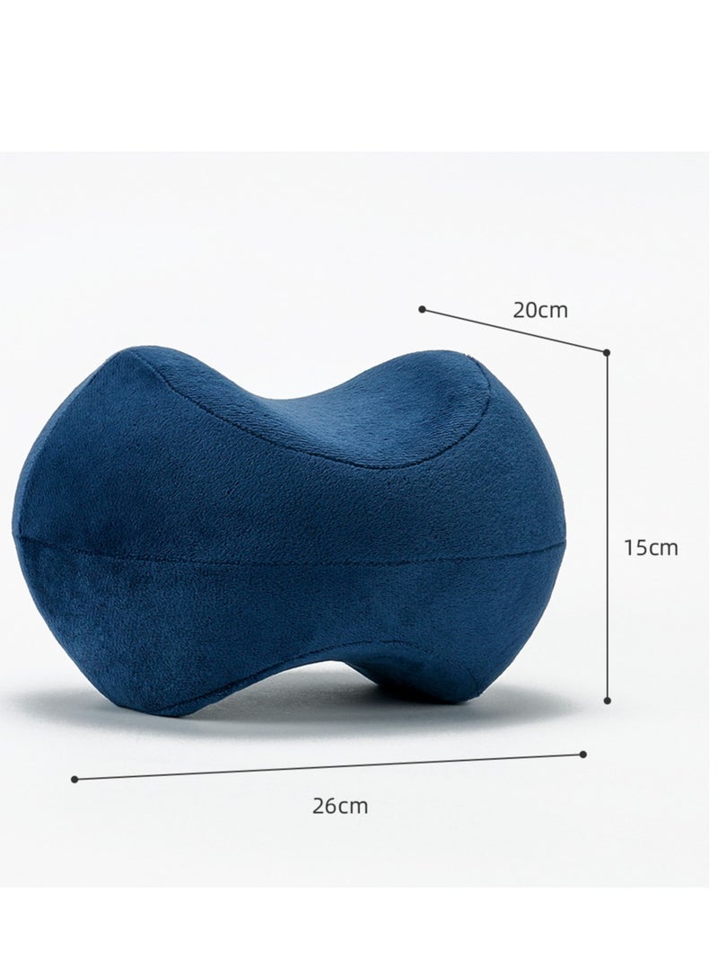 Knee Pillow for Side Sleepers  Memory Foam Leg Pillow for Side Sleeping Knee Pillow for Hp Pain Relief-Sciatica Pain Relief Blue  - Image 5