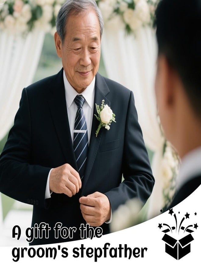 Sdopbinbin Step Father of The Groom Gifts from Groom Son, Stepfather of The Groom Tie Clip Gift for Wedding Gifts for Step Father of The Groom Necktie Clip for Stepdad Stepfather of The Groom Gift from Bride - Image 4