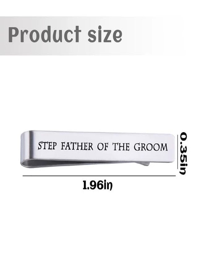 Sdopbinbin Step Father of The Groom Gifts from Groom Son, Stepfather of The Groom Tie Clip Gift for Wedding Gifts for Step Father of The Groom Necktie Clip for Stepdad Stepfather of The Groom Gift from Bride - Image 2