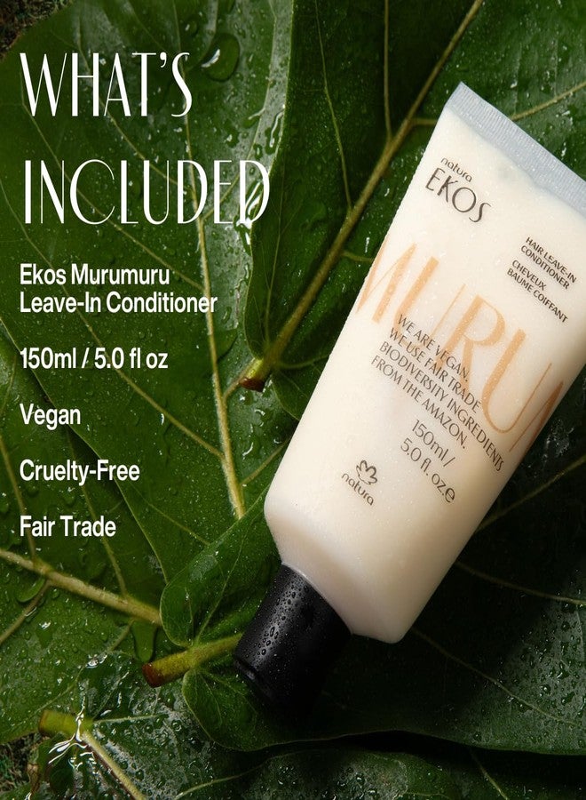 natura Ekos Murumuru Anti-Damage Leave-In 5 fl oz (150ml) - Reconstructs Hair Fiber, Reduces Frizz, Detangles, and Repairs Split Ends, Vegan, Not Tested On Animals, Unisex, For Frizzy Hair - Image 4