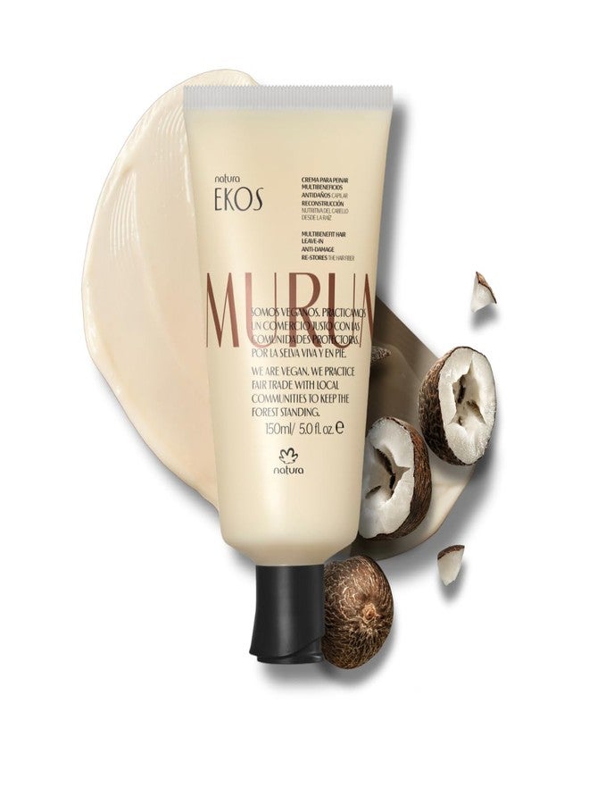 natura Ekos Murumuru Anti-Damage Leave-In 5 fl oz (150ml) - Reconstructs Hair Fiber, Reduces Frizz, Detangles, and Repairs Split Ends, Vegan, Not Tested On Animals, Unisex, For Frizzy Hair - Image 1