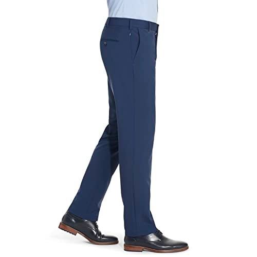 Van Heusen بنطلونات فستان ضيقة من فان هيوسن للرجال، زرقاء، 36W x 32L أمريكي - Image 2