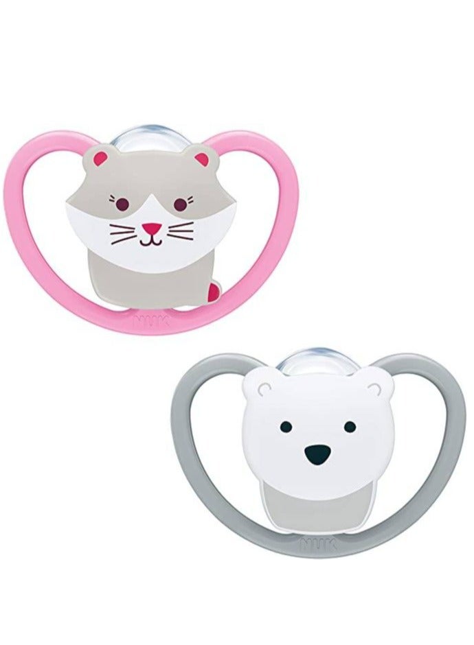 نوك لهاية سيليكون لتقويم الأسنان من نوك سبيس للقطط والدب القطبي من 6 إلى 18 شهرًا - Image 2