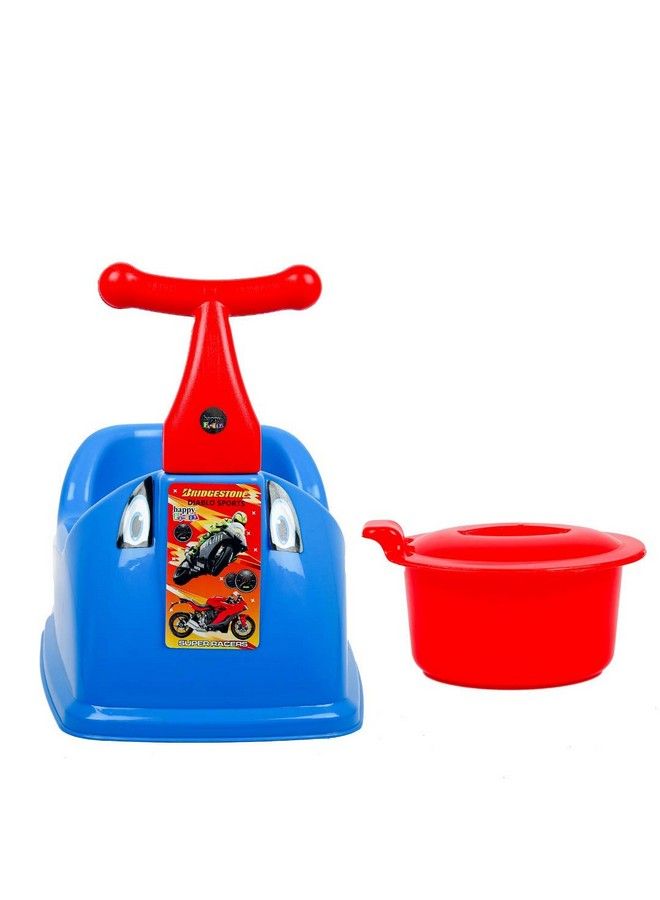 Nabhya Handle Baby Potty Training Seatchair For Kidsinfant Potty Toilet Chair With Removable Tray & Closing Lid (Blue) - Image 1