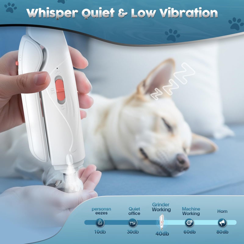 Picky zoom 2-in-1 Dog & Cat Nail Clippers and Grinder with Light â€“ Upgraded Safety Guard to Avoid Overcutting, Sharp Blade, Painless Quiet Pet Nail Claw Trimmers, Professional Grooming Tool for Large Small Pets - Image 5