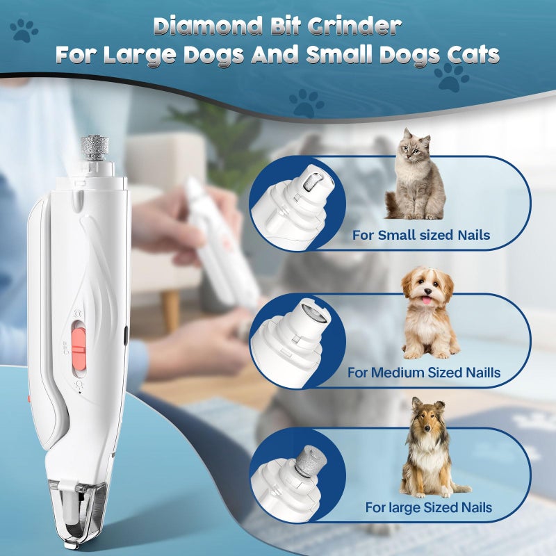 Picky zoom 2-in-1 Dog & Cat Nail Clippers and Grinder with Light â€“ Upgraded Safety Guard to Avoid Overcutting, Sharp Blade, Painless Quiet Pet Nail Claw Trimmers, Professional Grooming Tool for Large Small Pets - Image 3