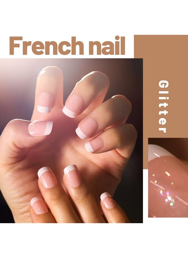 Teenitor - Teenitor Short Press on Nails,288Pcs Matte Acrylic Short Square Fake Nails Full Cover, Glitter Press On False Nails Glue on Nails Short - Image 1
