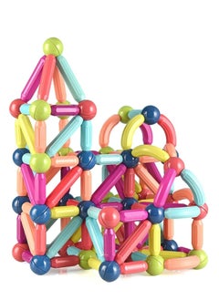 ماركة غير محددة مجموعة عصي وكرات وقضبان مغناطيسية من TOYS-EGYPT، مكعبات وعصي بناء وألعاب تكديس تعليمية للأطفال الأولاد والبنات 42 قطعة (بوكس مغناطيس)  - Image 3