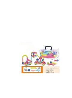 ماركة غير محددة مجموعة عصي وكرات وقضبان مغناطيسية من TOYS-EGYPT، مكعبات وعصي بناء وألعاب تكديس تعليمية للأطفال الأولاد والبنات 42 قطعة (بوكس مغناطيس)  - Image 2