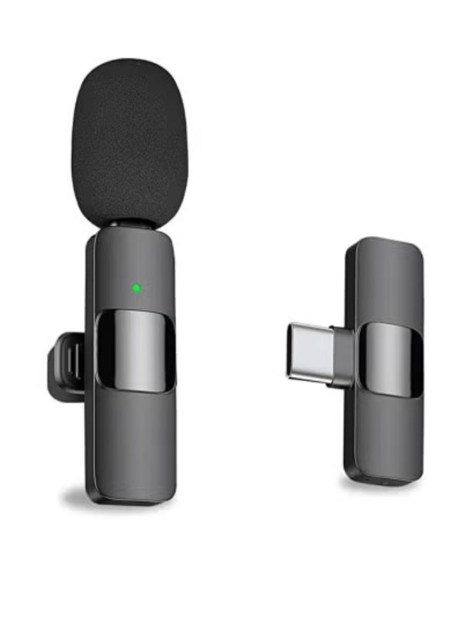 JAJEEK K8 Wireless Lavalier Microphone for Type-C Phones | Plug and Play USB-C Mic for Android | Auto Sync, Noise Reduction, and High-Quality Audio | Ideal for Video Recording, Interviews, and Vlogging | Portable & Easy to Use  - Image 1