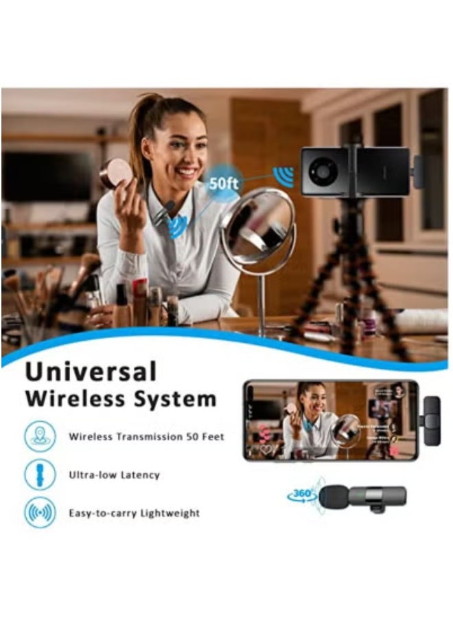 JAJEEK K8 Wireless Lavalier Microphone for Type-C Phones | Plug and Play USB-C Mic for Android | Auto Sync, Noise Reduction, and High-Quality Audio | Ideal for Video Recording, Interviews, and Vlogging | Portable & Easy to Use  - Image 2