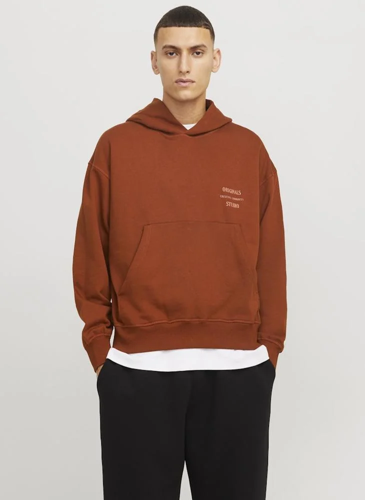 جاك اند جونز Joraustin Front Hoodie