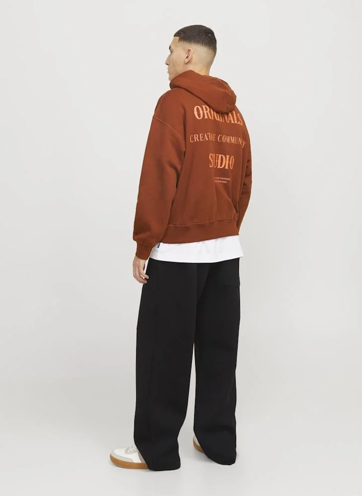 جاك اند جونز Joraustin Front Hoodie