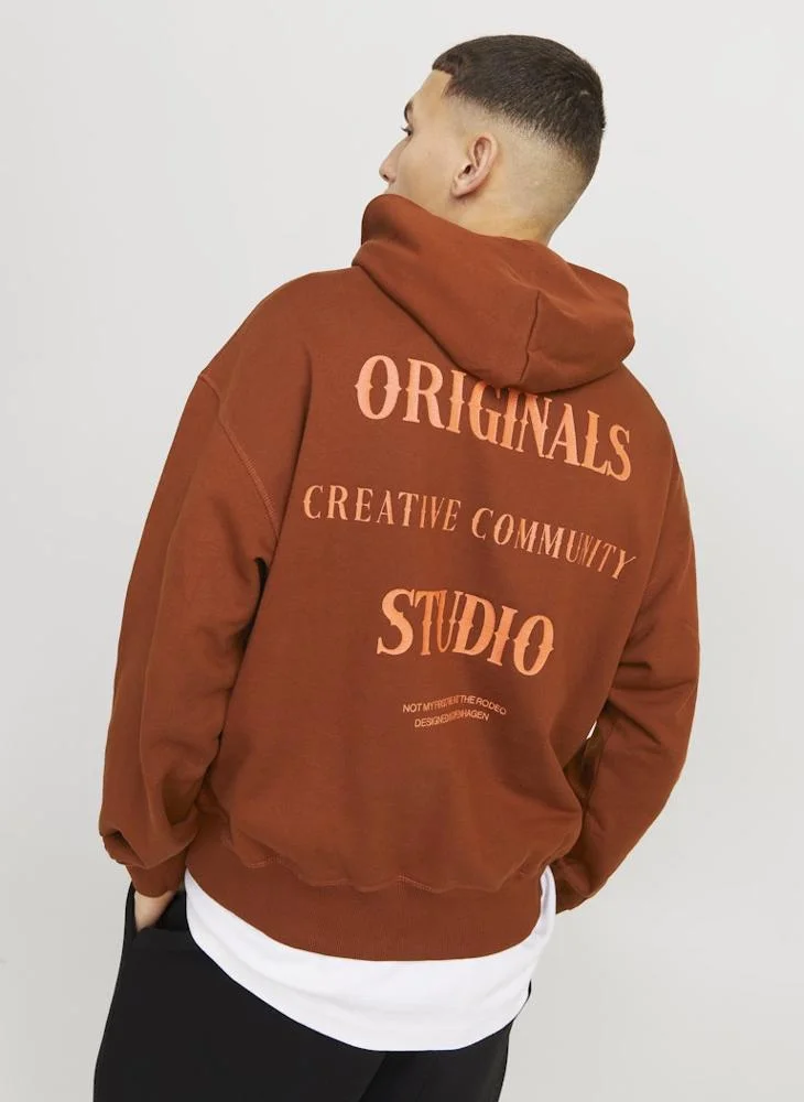 جاك اند جونز Joraustin Front Hoodie